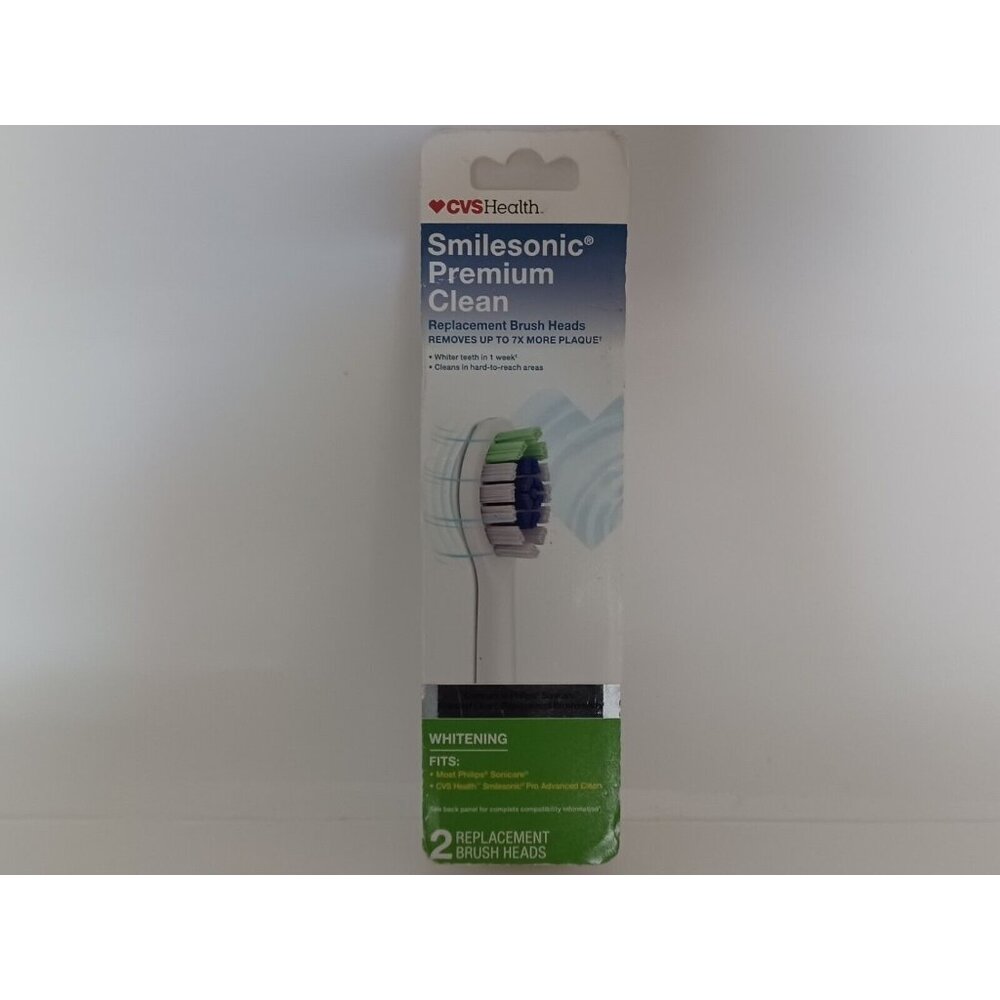 CVS Health Smilesonic Premium Clean 2 Replacement Brush Heads